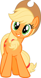 Size: 1661x3150 | Tagged: safe, applejack, earth pony, pony, g4, official, .svg available, applejack's hat, cowboy hat, cute, female, hat, jackabetes, mare, show accurate, simple background, solo, stock vector, svg, transparent background, vector