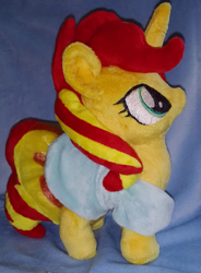 Size: 1500x2042 | Tagged: safe, artist:crazyditty, sunset shimmer, pony, unicorn, equestria girls 10th anniversary, equestria girls, g4, my past is not today, beautiful, horn, irl, photo, plushie, solo