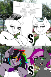 Size: 985x1496 | Tagged: safe, artist:woofpoods, oc, pony, chaos, chaotic, commission, funny, meme, photo, your character here
