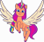 Size: 5676x5288 | Tagged: safe, sunny starscout, alicorn, earth pony, pony, g5, my little pony: tell your tale, official, .svg available, alicornified, artificial horn, artificial wings, augmented, female, flying, horn, magic, magic horn, magic wings, mane stripe sunny, mare, race swap, simple background, solo, sunnycorn, svg, transparent background, vector, wings