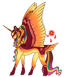 Size: 1920x2140 | Tagged: safe, artist:oneiria-fylakas, oc, oc only, oc:spring petals, alicorn, pony, concave belly, female, mare, simple background, solo, transparent background