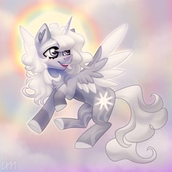 Size: 3000x3000 | Tagged: safe, artist:irinamar, oc, oc only, alicorn, pony, alicorn oc, colored wings, high res, horn, solo, two toned wings, wings