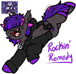 Size: 1631x1579 | Tagged: safe, artist:sexygoatgod, oc, oc only, oc:rockin remedy, bat pony, pony, adoptable, male, male oc, prsk, sale, simple background, solo, transparent background