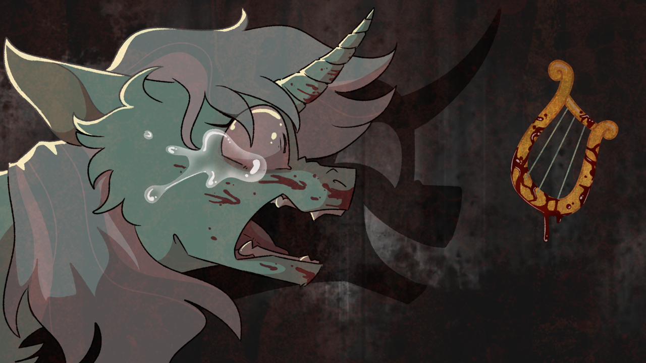 #3148423 - grimdark, artist:small_werewolf, artist:smallwerewolf, lyra ...