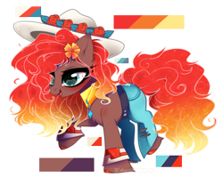 Size: 6387x5086 | Tagged: safe, artist:krissstudios, earth pony, pony, absurd resolution, clothes, female, hat, mare, pants, simple background, solo, transparent background