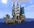 Size: 855x704 | Tagged: safe, artist:higvern, princess celestia, g4, 3d, boat, figurehead, flag, flag of equestria, minecraft, screenshots, ship