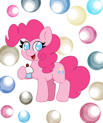Size: 2137x2540 | Tagged: safe, artist:cinematic-fawn, pinkie pie, earth pony, pony, g4, cupcake, food, high res, solo