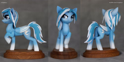 Size: 3258x1642 | Tagged: safe, artist:h1ppezz, oc, oc:mour anniette, pegasus, pony, craft, female, figurine, irl, mare, photo, solo