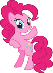 Size: 2422x3330 | Tagged: safe, pinkie pie, earth pony, pony, g4, official, .svg available, bipedal, female, high res, mare, simple background, solo, stock vector, svg, transparent background, vector