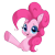 Size: 2500x2500 | Tagged: safe, artist:aquaticvibes, pinkie pie, earth pony, pony, g4, bust, female, high res, mare, raised hoof, simple background, smiling, solo, transparent background