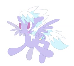 Size: 1503x1345 | Tagged: safe, artist:sprimks, cloudchaser, pegasus, pony, g4, female, flying, looking sideways, mare, open mouth, simple background, smiling, solo, white background