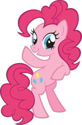 Size: 2630x3978 | Tagged: safe, pinkie pie, earth pony, pony, g4, official, .svg available, bipedal, female, high res, mare, simple background, solo, stock vector, svg, transparent background, vector