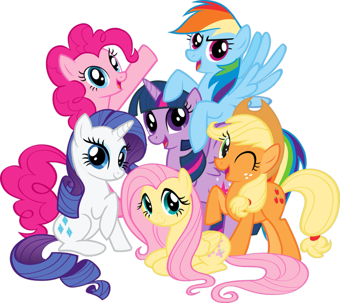 Hasbro My Little Pony Pinkie Pie, Fluttershy, AppleJack, & Rarity