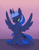 Size: 1620x2070 | Tagged: safe, artist:dusthiel, princess luna, alicorn, pony, g4, atg 2023, chest fluff, female, gradient background, horn, mare, newbie artist training grounds, smiling, solo, spread wings, wings