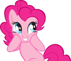 Size: 3397x2935 | Tagged: safe, pinkie pie, earth pony, pony, g4, official, .svg available, cute, diapinkes, female, grin, high res, mare, simple background, smiling, solo, stock vector, svg, transparent background, vector