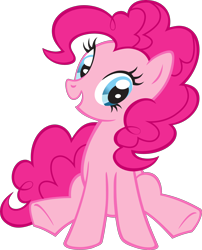 Size: 2517x3117 | Tagged: safe, part of a set, pinkie pie, earth pony, pony, g4, official, .svg available, female, high res, mare, simple background, sitting, solo, stock vector, svg, transparent background, vector