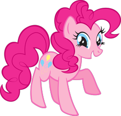 Size: 3435x3290 | Tagged: safe, part of a set, pinkie pie, earth pony, pony, g4, official, .svg available, female, grin, high res, mare, simple background, smiling, solo, stock vector, svg, transparent background, vector