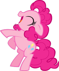 Size: 2657x3196 | Tagged: safe, part of a set, pinkie pie, earth pony, pony, g4, official, .svg available, bipedal, cute, diapinkes, female, high res, laughing, mare, simple background, solo, stock vector, svg, transparent background, vector