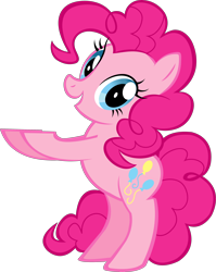 Size: 2597x3271 | Tagged: safe, part of a set, pinkie pie, earth pony, pony, g4, official, .svg available, bipedal, female, high res, mare, simple background, solo, stock vector, svg, transparent background, vector