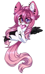 Size: 1280x2086 | Tagged: safe, artist:lazycloud, oc, pegasus, pony, chibi, colored wings, female, mare, solo, wings