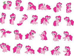 Size: 12565x9512 | Tagged: safe, gummy, pinkie pie, alligator, earth pony, pony, g4, official, .svg available, absurd resolution, bipedal, biting, cute, diapinkes, female, hoofbump, laughing, lying down, mare, multeity, onomatopoeia, simple background, sitting, sleeping, solo, sound effects, stock vector, svg, too much pink energy is dangerous, transparent background, vector, zzz