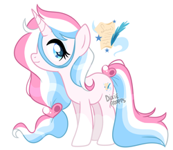 Size: 2000x1733 | Tagged: safe, artist:dixieadopts, oc, oc only, oc:shining poem, pony, unicorn, coat markings, cyan eyes, female, horn, mare, offspring, parent:oc, parent:shining armor, parents:canon x oc, ponytail, simple background, socks (coat markings), solo, standing, transparent background, unicorn oc