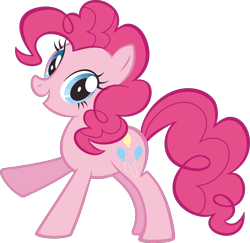 Size: 3563x3463 | Tagged: safe, pinkie pie, earth pony, pony, g4, official, .svg available, female, high res, mare, simple background, solo, stock vector, svg, transparent background, vector