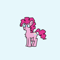 Size: 1920x1920 | Tagged: safe, artist:liminalbunny, pinkie pie, earth pony, pony, g4, animated, melting, puddle, simple background, solo, transformation