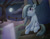 Size: 2200x1722 | Tagged: safe, artist:swasfews, marble pie, earth pony, pony, g4, moon, night, sitting, smiling, solo, tree