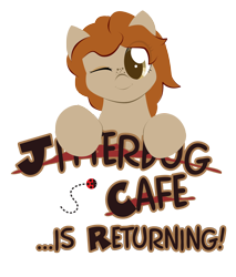 Size: 1116x1312 | Tagged: safe, artist:dougboard, oc, oc:buttermilk (jitterbug-cafe), earth pony, insect, ladybug, pony, tumblr:jitterbug cafe, female, mare, solo