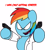 Size: 3023x3351 | Tagged: safe, artist:professorventurer, rainbow dash, pegasus, pony, fanfic:rainbow factory, series:ask pippamena, g4, >:d, clothes, fanfic art, female, glock, glock 17, gun, high res, lab coat, mare, pistol, rainbow factory dash, simple background, solo, weapon, white background