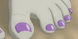 Size: 825x420 | Tagged: safe, artist:php32, octavia melody, earth pony, anthro, plantigrade anthro, g4, barefoot, close-up, extreme close-up, feet, female, fetish, foot fetish, foot focus, nail polish, sexy, solo, toenail polish, toenails, toes