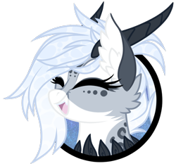 Size: 700x661 | Tagged: safe, artist:crystal-tranquility, oc, oc only, oc:amara, pony, bust, horns, portrait, simple background, solo, transparent background