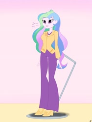 Size: 2900x3866 | Tagged: safe, artist:diegosagiro, princess celestia, principal celestia, human, equestria girls, g4, clothes, doll, dollified, english, female, high res, inanimate tf, multiple variants, pedestal, solo, toy, transformation, watch, wristwatch