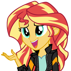 Size: 6814x6814 | Tagged: safe, artist:andoanimalia, sunset shimmer, human, equestria girls, g4, my little pony equestria girls: friendship games, female, open mouth, simple background, solo, transparent background, vector