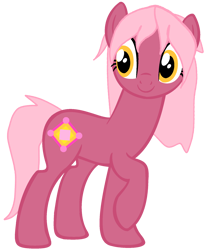 Size: 1486x1792 | Tagged: safe, artist:rainbowstarcolour262, oc, oc only, oc:taffycoat, earth pony, pony, earth pony oc, female, looking at you, mare, raised hoof, simple background, solo, transparent background, yellow eyes