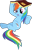 Size: 931x1442 | Tagged: safe, artist:retroponybro, rainbow dash, pegasus, pony, g4, base used, book, female, full body, inkscape, simple background, solo, transparent background, vector