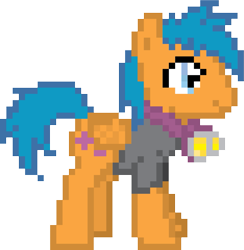 Size: 1377x1413 | Tagged: safe, artist:polygonical, oc, oc only, pegasus, pony, clothes, desktop ponies, goggles, male, male oc, pixel art, simple background, solo, sprite, stallion, transparent background