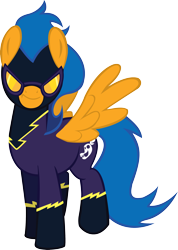 Size: 2045x2872 | Tagged: safe, artist:polygonical, oc, oc only, pegasus, pony, high res, looking at you, male, male oc, shadowbolts, simple background, solo, spread wings, stallion, transparent background, vector, wings