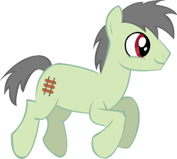 Size: 1040x935 | Tagged: safe, artist:polygonical, oc, oc only, oc:little emerald, earth pony, pony, happy, jumping, male, male oc, simple background, smiling, solo, stallion, transparent background, vector