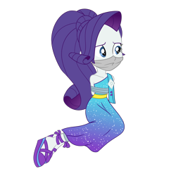 Size: 2000x2000 | Tagged: safe, artist:nie-martw-sie-o-mnie, rarity, human, equestria girls, equestria girls specials, g4, my little pony equestria girls: better together, my little pony equestria girls: spring breakdown, bondage, bound and gagged, cloth gag, female, gag, high res, over the nose gag, ponytail, simple background, solo, tape, tape bondage, tape gag, tied up, transparent background