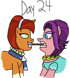 Size: 3000x3300 | Tagged: safe, artist:bigpurplemuppet99, spoiled rich, stellar flare, g4, female, high res, infidelity, lesbian, ship:spoiledflare, shipping, simple background, stellarrich, transparent background