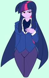 Size: 1024x1617 | Tagged: safe, artist:geraritydevillefort, twilight sparkle, human, the count of monte rainbow, equestria girls, g4, clothes, green background, mondego, monsparkle, simple background, solo