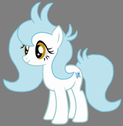 Size: 1068x1098 | Tagged: safe, artist:star polaris and friends, derpibooru exclusive, stratus wind, earth pony, pony, g4, base used, female, gray background, headcanon, mare, older, older stratus wind, simple background, smiling, solo, standing