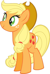 Size: 2000x2972 | Tagged: safe, applejack, earth pony, pony, g4, official, .svg available, female, high res, mare, simple background, smiling, solo, stock vector, svg, transparent background, vector