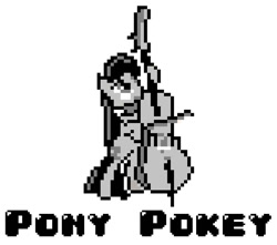 Size: 775x684 | Tagged: safe, artist:polygonical, octavia melody, earth pony, pony, g4, season 1, the best night ever, 8-bit, bipedal, cello, female, game boy, grayscale, mare, monochrome, musical instrument, pixel art, pony pokey, simple background, solo, song cover, white background