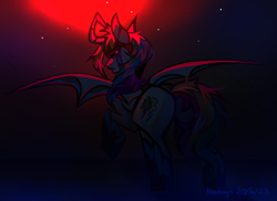Size: 2976x2168 | Tagged: safe, artist:neonbugzz, oc, oc:rainbow storm, bat pony, pony, angry, art trade, high res, looking at you