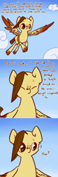 Size: 500x1504 | Tagged: safe, artist:celadonlonghorn, oc, oc:desert eagle, pegasus, pony, ask desert eagle, female, flying, mare, solo