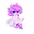 Size: 4000x4000 | Tagged: safe, artist:fuzzycyclone, oc, oc only, oc:fuzzycyclone, pegasus, pony, blue eyes, curly hair, cute, ear fluff, happy, heterochromia, open mouth, pink hair, pink skin, purple eyes, raised leg, shy, wings