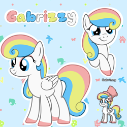 Size: 2048x2048 | Tagged: safe, oc, oc:gabrizzy, pegasus, pony, pony town, g4, adult, cotton candy, female, high res, light skin, mare, pegasus oc, reference